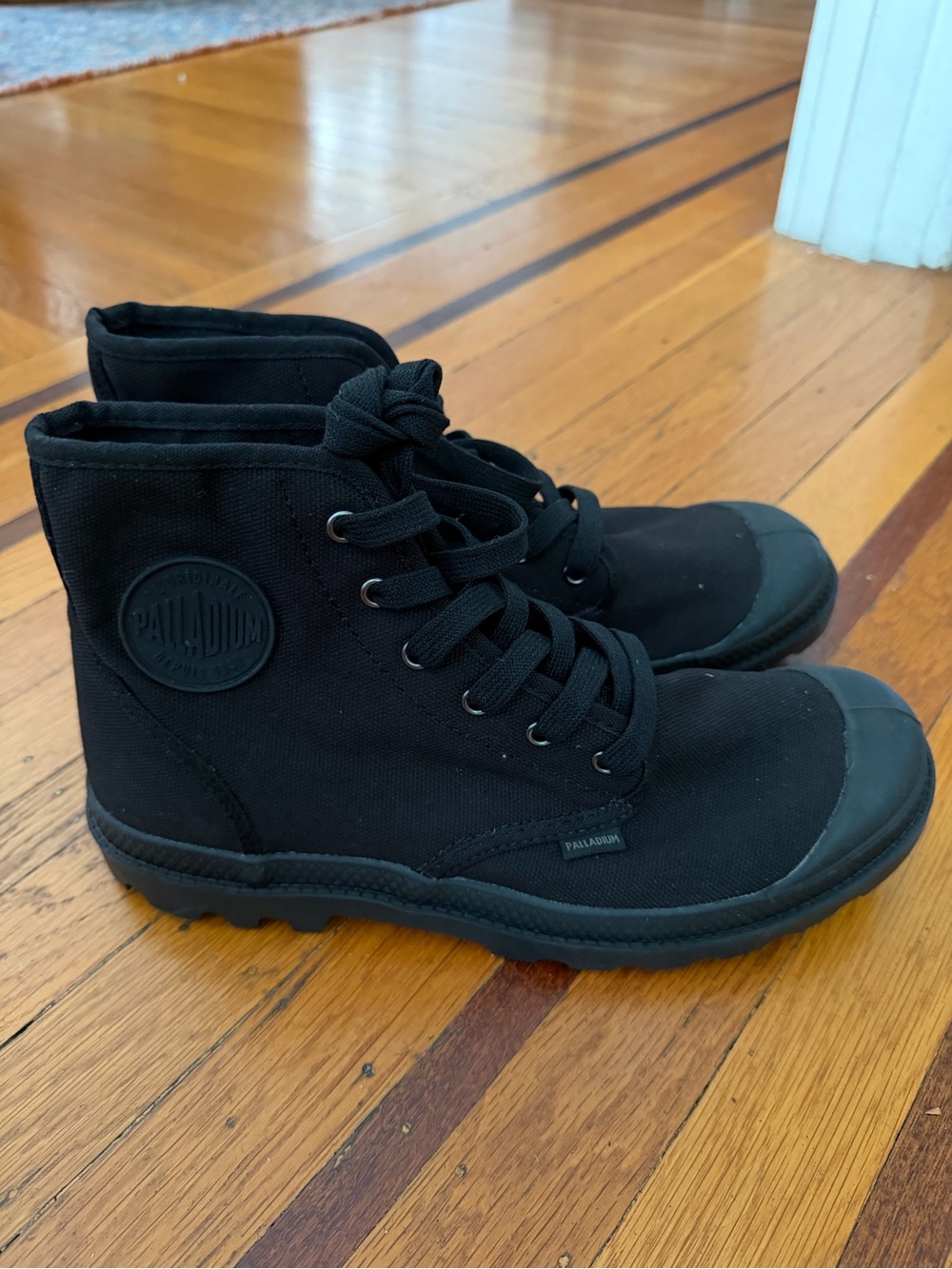 NEW Men’s Palladium PAMPA HI black canvas shoes boots 10